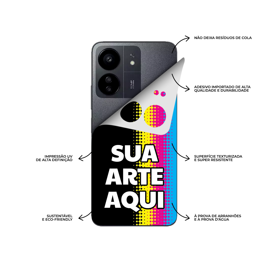 Crie Sua Película Adesiva Personalizável para Todos os Modelos Xiaomi Crie Sua Película Adesiva Personalizável para Todos os Modelos Xiaomi